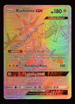 Xurtkitree GX Rainbow Rare - 160/156 - Ultra Prism - Pokemon Card - Image 1