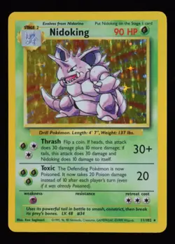 Nidoking Holo - 11/102 - Base Set - Pokemon Card - Image 1