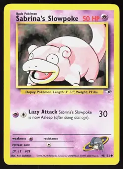 Sabrina's Slowpoke 95/132 Common Gym Heroes Pokemon Unlimited 2-2-152 - Image 1