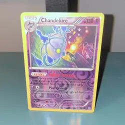 Nintendo Chandelure 60/114 Black & White Reverse Holo English Rare HP 130 2011 - Image 1