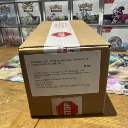 Pokemon Center Brilliant Stars Elite Trainer Box ETB factory Sealed Case of 4 - Image 1