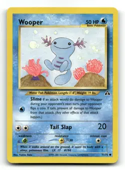 Wooper 71/75 Common Neo Discovery Pokemon Unlimited LP - Image 1