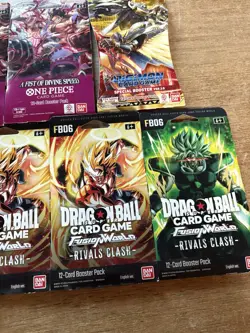Lot Of 9 Booster Packs 3X One Piece - A Fist of Divine Speed 5X Dragon Ball - Image 3