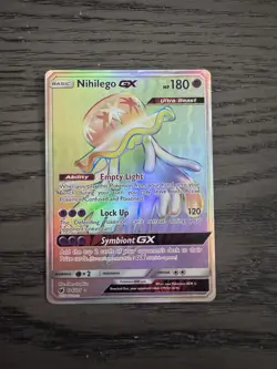 Pokemon TCG Nihilego GX 114/111 Crimson Invasion Sun & Moon Secret Rare Card - Image 1