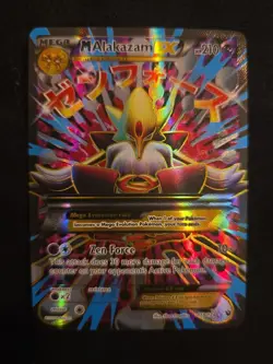 Pokemon Mega M Alakazam EX Full Art Holo Card 118/124 Fates Collide NM - Image 1