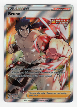Bruno 158/163 - Near Mint Full Art - Battle Styles Pokemon Card - Image 1