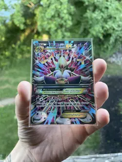 Pokemon Mega M Alakazam EX Full Art Ultra Rare Holo Card 118/124 Fates Collide - Image 1