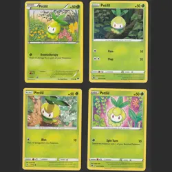 Petilil Pokemon Card Collection Set of 4 English Cards Grass Type Cute - Image 1