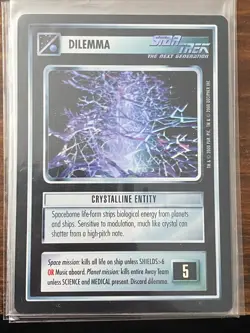 Star Trek CCG 1E Reflections CRYSTALLINE ENTITY Foil Card NEVER PLAYED - Image 1