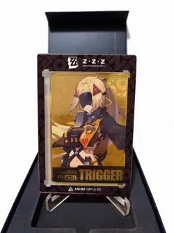 Zenless Zone Zero Trigger GOLD Metal Card ZZZ Anime Impulse Exclusive Series 2 - Image 1