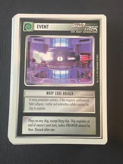Star Trek CCG 1E WB95 Set WARP CORE BREACH Rare Card NEVER PLAYED - Image 1