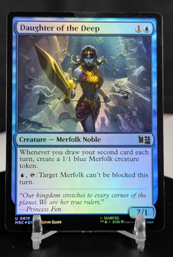 MTG Daughter of the Deep TRADITIONAL FOIL NM Marvel Commander MSC #618 Uncommon - Image 1