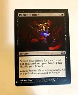 MTG Demonic Tutor (DVD) The List Reprints Regular Black Sorcery #49 EN Chou - Image 1