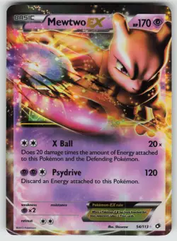 Mewtwo EX 54/113 Holo Ultra Rare Legendary Treasures Pokemon Near Mint - Image 1