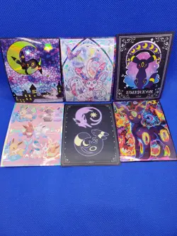 Pokemon Card Sleeves Singles Lot of 6 Eeveelutions Umbreon Mosaic Comiket Doujin - Image 1