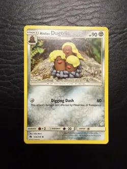 Alolan Dugtrio Lost Thunder 123/214 Uncommon Regular Pokemon TCG English 90 HP - Image 1