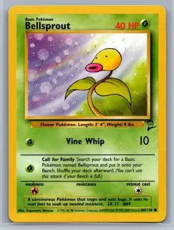 Bellsprout Base Set 2 #066/130 Common Pokemon Card - Image 1