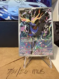 Xerneas 091/086 Pitch Black Holo Rare Full Art Basic 130 HP English 2026 - Image 2