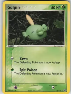 Pokemon TCG Gulpin Common Hidden Legends 62/101 - Image 1