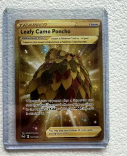 The Pokemon Company Pokemon TCG Leafy Camo Poncho 214/195 Secret Rare Holo - Image 1