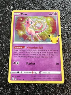 Mew 011/025 Holo Rare Celebrations Pokemon Card - NM Near Mint - Image 1