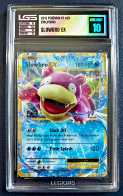 2016 Pokemon XY Slowbro EX 26/108 Evolutions Holo GEM MINT 10+ GRADE - Image 1