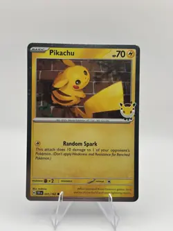 Pokemon Pikachu TCG 51/162 Cosmos Holo 2026 Pokemon Day NM - Image 1