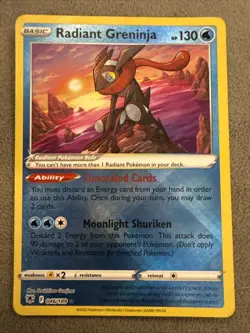 NM Radiant Greninja 046/189 Swsh10: Astral Radiance Holo Pokemon TCG - Image 1