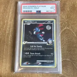 Weavile G Holo PSA 9 Mint Pokemon Platinum 2009 #17 - Image 1