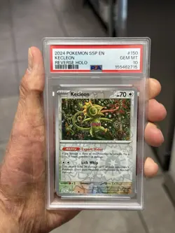 Pokemon Kecleon, PSA 10, 150/191, Sv08 Surging Sparks, Reverse Holo - Image 1