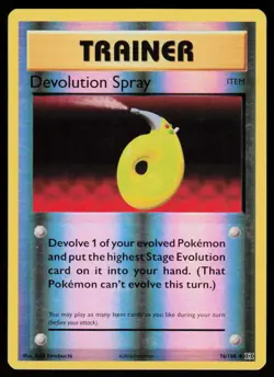 Devolution Spray 76/108 Uncommon Evolutions Pokemon Reverse Holo Lightly Played - Image 1