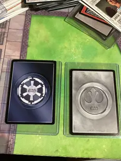 Star Wars CCG Reflections Light/Dark Side Foil Blank Black Front Error Cards x2 - Image 1