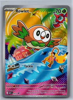 Rowlet 043 Holo Promo ME: Mega Evolution First Partner Promo Pokemon Near Mint - Image 1