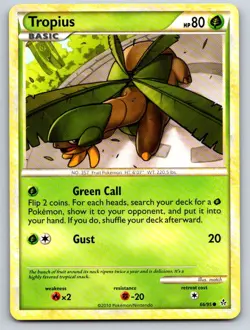 Tropius 66/95 Common HGSS Unleashed Pokemon Lightly Played - Image 1