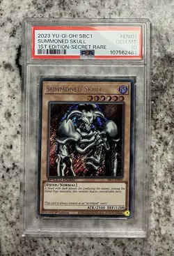 Konami Yu-Gi-Oh! Summoned Skull SBC1-ENI01 Secret Rare 1st Ed PSA 10 - Image 2