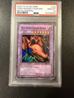 2002 Yu-Gi-Oh! MRD- Twin Head Metal Raiders #120 PSA 10 - Image 1