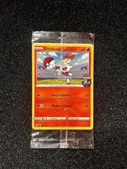 Pokemon TCG Scorbunny Promo Card On the Ball, Futsal 004/005 - Sealed - Image 1
