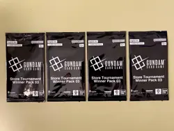 Bandai Namco Gundam Card Game Store Tournament Winner Pack 03 English 4 Packs - Image 1