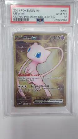 2023 Pokemon Mew EX GOLD METAL 205/165 Scarlet & Violet 151 Promo Card PSA 10 - Image 3