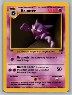 Haunter Base Set 2 #043/130 Uncommon Pokemon Card - Image 1