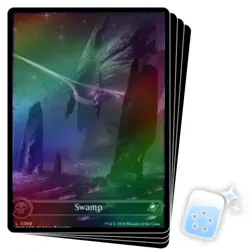 FOIL SWAMP (369) (FULL ART) (GALAXY FOIL) X4 Edge Of Eternities EOE Magic MTG - Image 1