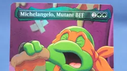 Michelangelo, Mutant BFF Foil (Borderless) TMNT TMT 198 Mtg NM 🔮 6* - Image 3