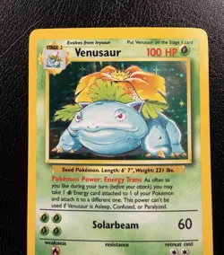 Venusaur 15/102 Holo Rare Base Set Unlimited Pokemon TCG MP/LP - Image 2