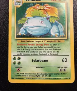 Venusaur 15/102 Holo Rare Base Set Unlimited Pokemon TCG MP/LP - Image 3