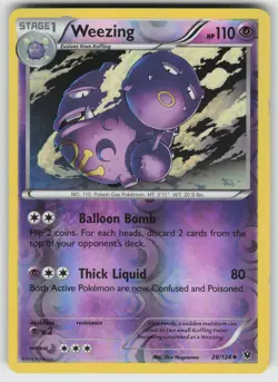 Weezing Reverse Holo Uncommon XY - Fates Collide 28/124 Pokemon - Image 1