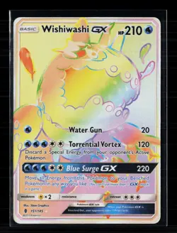 Pokemon 2017 Guardians Rising Wishiwashi GX SR HR #151/145 - Image 1
