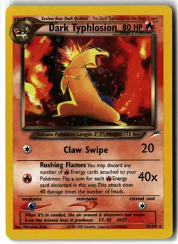 2002 Dark Typhlosion ⭐ 10/105 Vintage Holo Rare Neo Destiny Pokemon NM/LP - Image 1