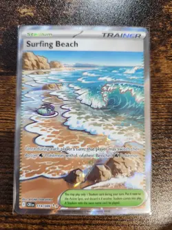 Surfing Beach 114/086 Ultra Rare Chaos Rising Pokemon Holo Near Mint - Image 1