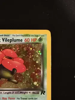 Dark Vileplume Holo Team Rocket 13/82 Rare English 2000 SWIRL Pokemon - Image 3