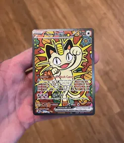 Meowth Ex 121/088 Special Illustration Rare SIR Perfect Order Pokemon NM+ - Image 1